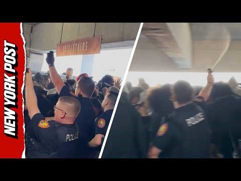 Chaos as Police Deploy Pepper Spray on Out-of-Control Swatch Watch Crowd in NY