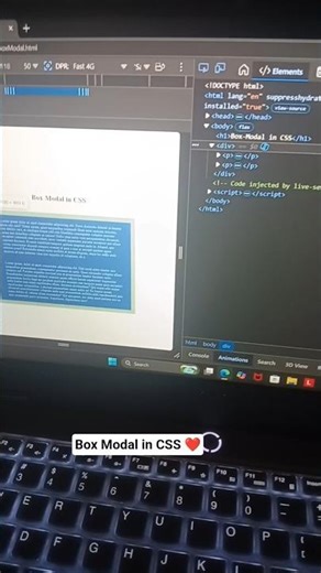 Box Modal in CSS ❤️ #css #boxmodel #programming