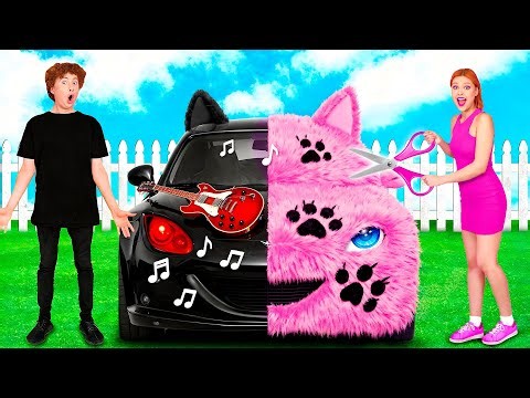 Pink Car vs Black Car Challenge | Cool Pranks and Tricks by TeenChallenge