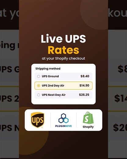 Show Live UPS Rates at Shopify Checkout