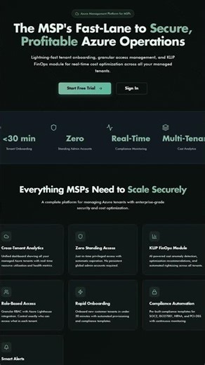 Intirkon: Multi-tenant Azure management for MSPs. One platform for cost analytics, security, and Lig