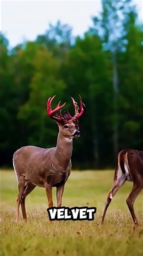 Why Deer Rub Their Antlers on Trees! 😱#shorts #shortsfeed #shortvideo #facts #usa