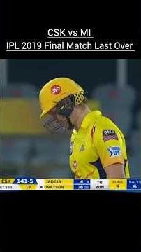 CSK vs MI 2019 Final Match Last Over Thriller 😱 #shorts #cricket #ipl #cskvsmi