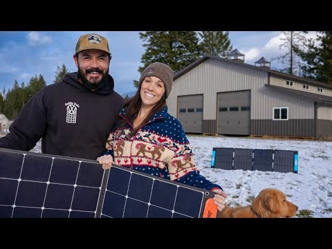 First Solar Power Installation On Our Property (Easy & Cheap DIY Option Anyone Can Do)