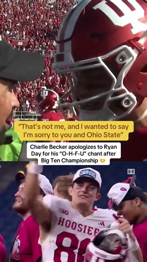 Charlie Becker found Ryan Day postgame to apologize for last year’s viral moment 🫡 (via joenuge/X) #cfb #collegefootball #indiana #ohiostate #sports