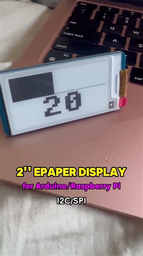 2” ePaper Screen – Easy I2C & SPI for Arduino / Raspberry Pi #display #raspberry #esl #eink #arduino