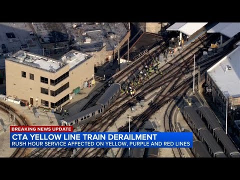 CTA Yellow Line train derails on North Side; Red, Purple line service also impacted, officials say