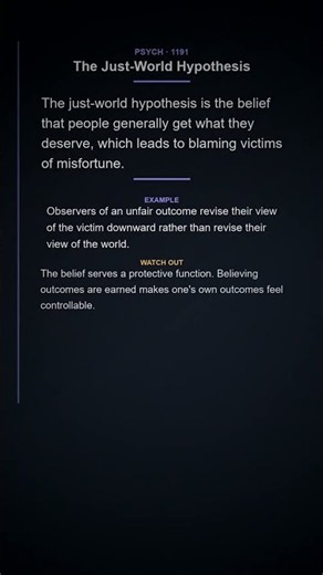 Psych 1191 · The Just-World Hypothesis