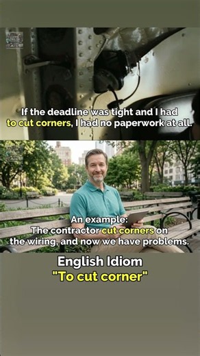 "to cut corners" (Learn English Idiom) #englishidiom #englishlesson #englishspeaking