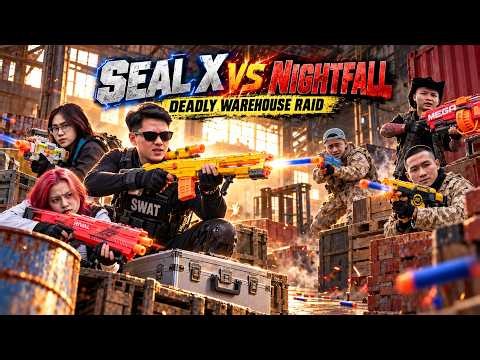 LTT Game Nerf Guns : SEAL X Nerf Guns Fight: Nightfall Legion Crime Error In Deadly Warehouse Battle