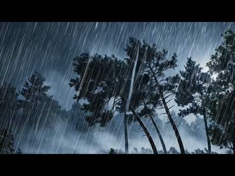 Heavy Rain and Strong Wind Sounds at Night 🌧️💨 | Deep Sleep, Relax, Stress Relief ASMR FOR SLEEP