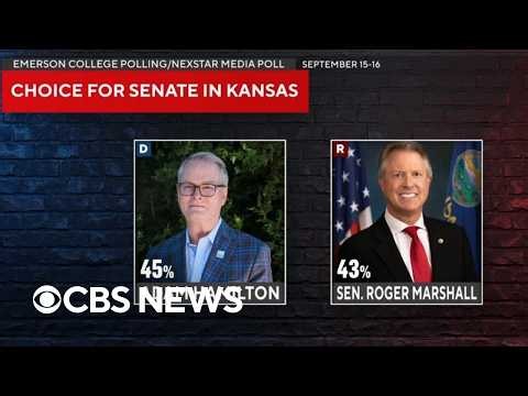 Kansas could send first Democrat to Senate since 1932 as polls shows close Hamilton-Marshall race
