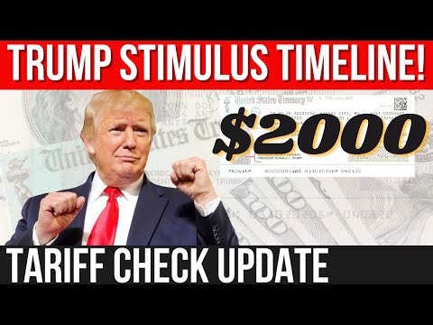 $2000 TARIFF CHECK ARRIVAL! NEW STIMULUS TIMELINE RELEASED! TARIFF CHECK UPDATE | STIMULUS CHECK UPD