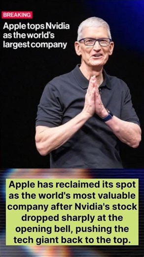Apple has reclaimed its spot as the world's most valuable company after Nvidia's stock dropped #usa