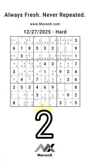 MavonX's Hard Sudoku: Identical Sibling #1