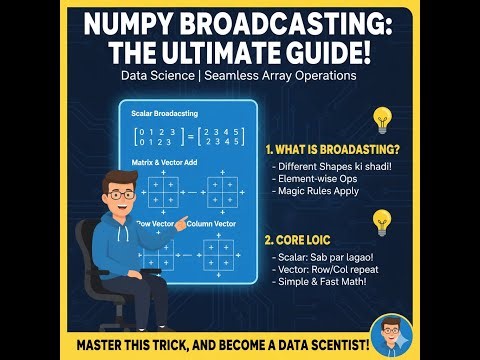 NumPy Arrays Operations Tutorial - Broadcasting & Shape Manipulation in Python | Data Science