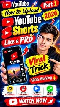 How to Upload YouTube Shorts Like a Pro in 2026.#learning #yttips #youtube