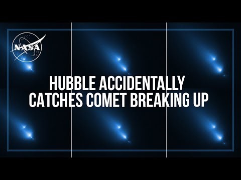 Hubble Accidentally Catches Comet Breaking Up