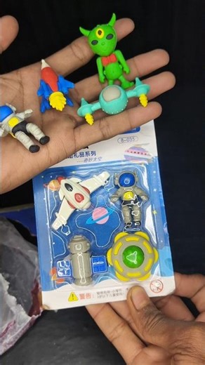 Space Alien Astronaut Erasers, Galaxy-Themed #shorts #experiment #entertainment