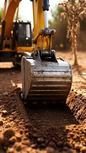 Satisfying Excavator Digging Action! 🚧 Trench Work & Earthmoving