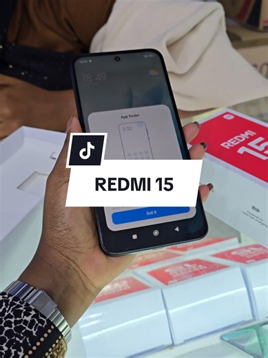 REDMI 15 AVAILABLE. Redmi 15 4G Key Features RAM: 6GB, 8GB Internal Storage: 128GB, 256GB Display: 6.9 AMOLED OS: Android 15, HyperOS 2.2 Chipset: Snapdragon 6s Gen 3 (6 nm) Main Camera: 50MP Auxiliary Lens Selfie Lens: 8MP Network: 4G, Wi-Fi, Bluetooth v5.1, USB Type-C 2.0, NFC Battery: 7000mAh, 33W Colorways: Midnight Black, Titan Gray, Ripple Green #phonesandaccessories #creatorsearchinsight #price #xiaomi