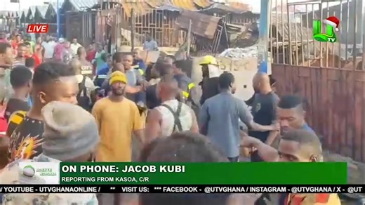 Tensions rise at Kasoa New Market amid fire outbreak #UTVGhana | UTV Ghana