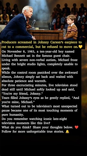 When Johnny Carson stopped live TV for this boy #shorts