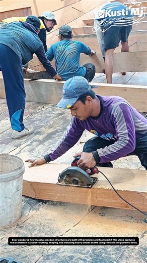 Insane Timber Framing Skills! Building a Giant Wooden Structure from Scratch.