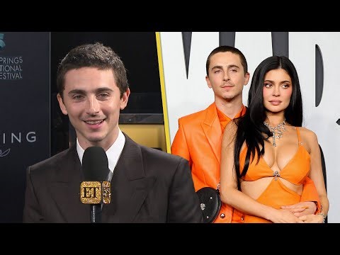 Timothée Chalamet on His and Kylie Jenner's MATCHING Orange Outfits (Exclusive) 