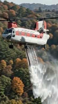 Flying over forests, collecting huge amounts of water and dropping it directly onto a wildfire