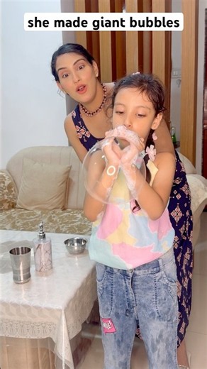 giant bubbles kaise banaye shanaya ne😱😱 #shorts #bubbles #bubble