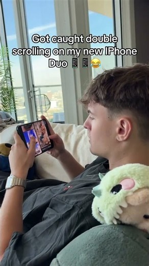 Got CAUGHT double scrolling on my new IPhone Duo 📱📱😂