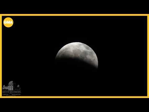 Partial lunar eclipse overnight