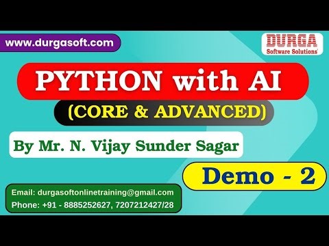 PYTHON with AI tutorials || Demo - 2 || by Mr. N. Vijay Sunder Sagar On 30-12-2025 @11AM (IST)