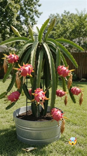 Growing Dragon Fruit From Cutting To Harvest 😲 #harvesting #usashorts