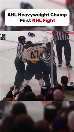 AHL Heavyweight Champ Ty Bauer's First NHL Fight is a Good One #bauer #nhl #nhlfights