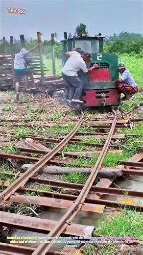 Timber Transport: A Miniature Train's Journey Through the Woods 🚂🌲
