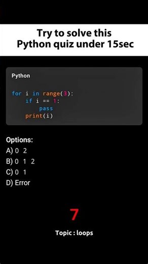 Can You Solve This Python Quiz in 15 Seconds? 🤯 | Only Smart Coders Will Get It! #python #coding