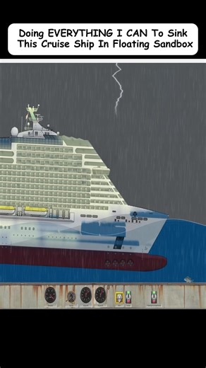 Doing EVERYTHING I CAN To Sink This Cruise Ship In Floating Sandbox#neotastic #gaming #floatingsandbox