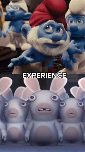 Smurfs vs Rabbids