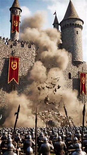 Massive Castle Gate Explosion Rocks Defenders