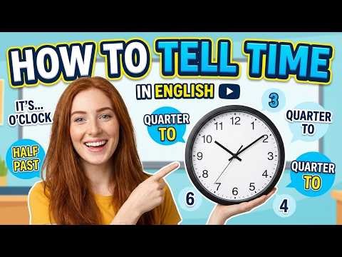 How to Tell Time in English: The Easy Way! Learn English For Beginners A1 Lesson 7