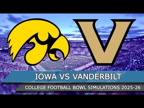 Iowa vs Vanderbilt - ReliaQuest Bowl 2025 Full Game Highlights (College Football 26 Sim)
