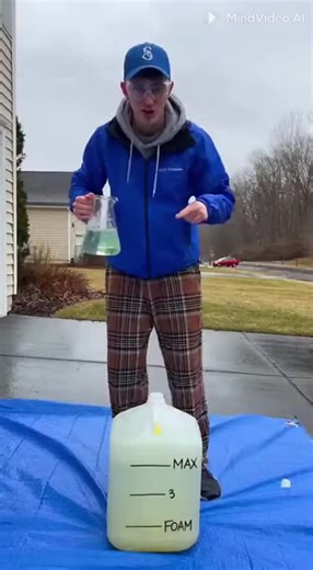 My neighbors are definitely watching this like... 👁️👄👁️ 😅 Rate this explosion 1-10! 👇 #experiment #crazy #foam #fyp