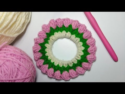 Crochet Tulip Scrunchie Tutorial 🌷 | Easy Step by Step for Beginners #crochettutorial #crochet
