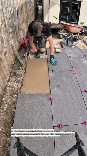 Perfect Outdoor Tile Leveling System #tiling #construction #DIY