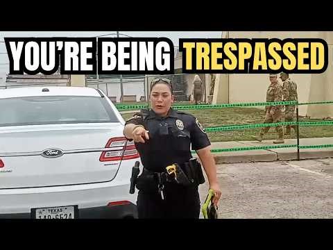 Female Cop Threatened Trespass And Instantly Regretted It