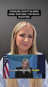 Sarah Matthews reacts to Karoline Leavitt blaming Dems' rhetoric for WHCD shooting