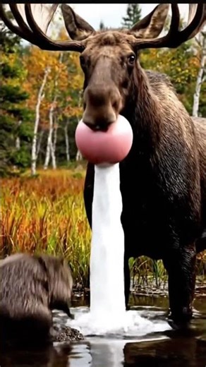 Beaver Helps Moose… Then Chaos Erupts! 😱🦌🦇 | Ultra-Realistic 4K