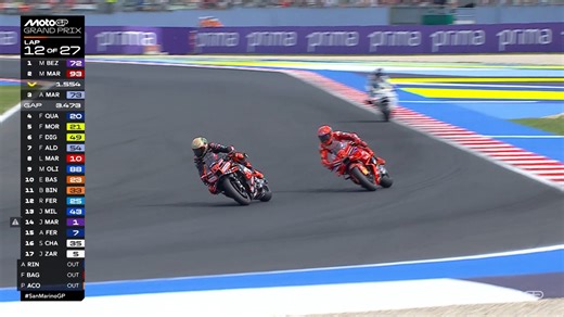 You could feel the TENSION in the air as Marc and Bez fought for the victory at Misano 🫠 #SanMarinoGP 🇸🇲 | MotoGP